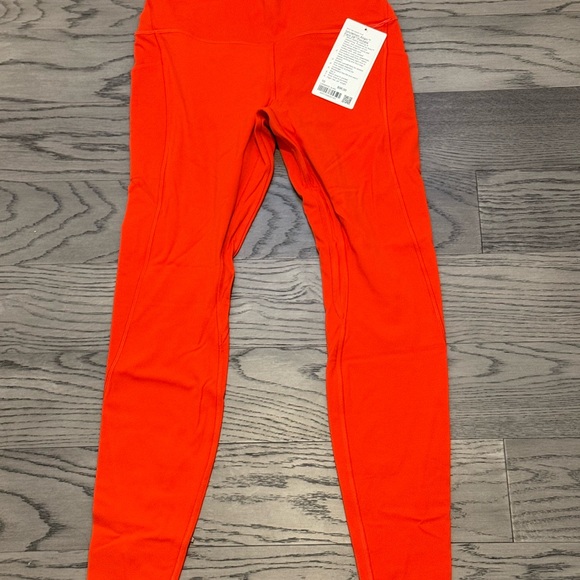 NWT Lululemon Align HR Pant 28" Pockets Legging SLRO Solar Orange Red Women's 10 - Picture 3 of 4